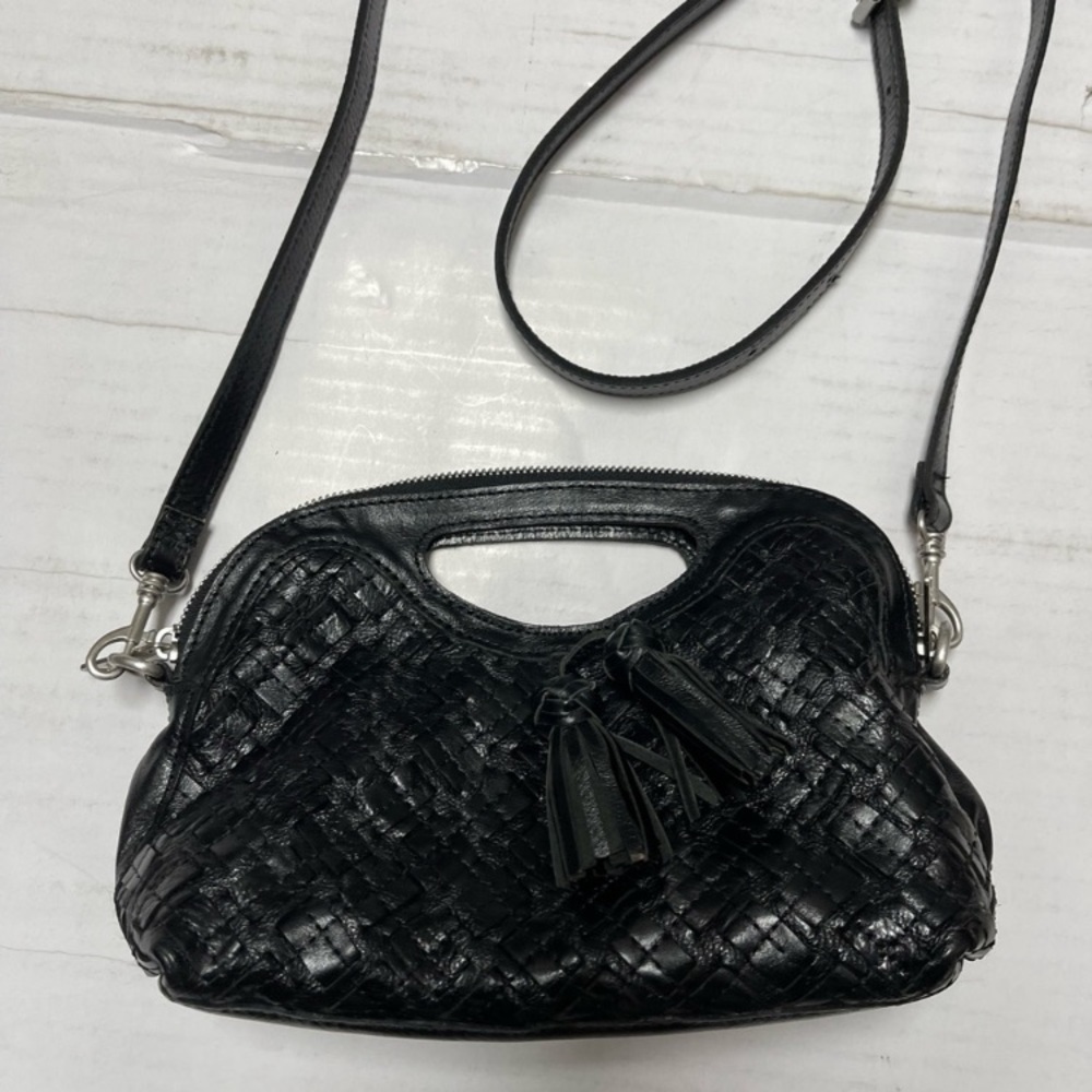 Patricia Nash small Sora 3 way Bag. Woven leather in perfect condition